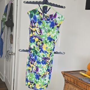 Ralph Lauren Multicolor Floral Midi Dress